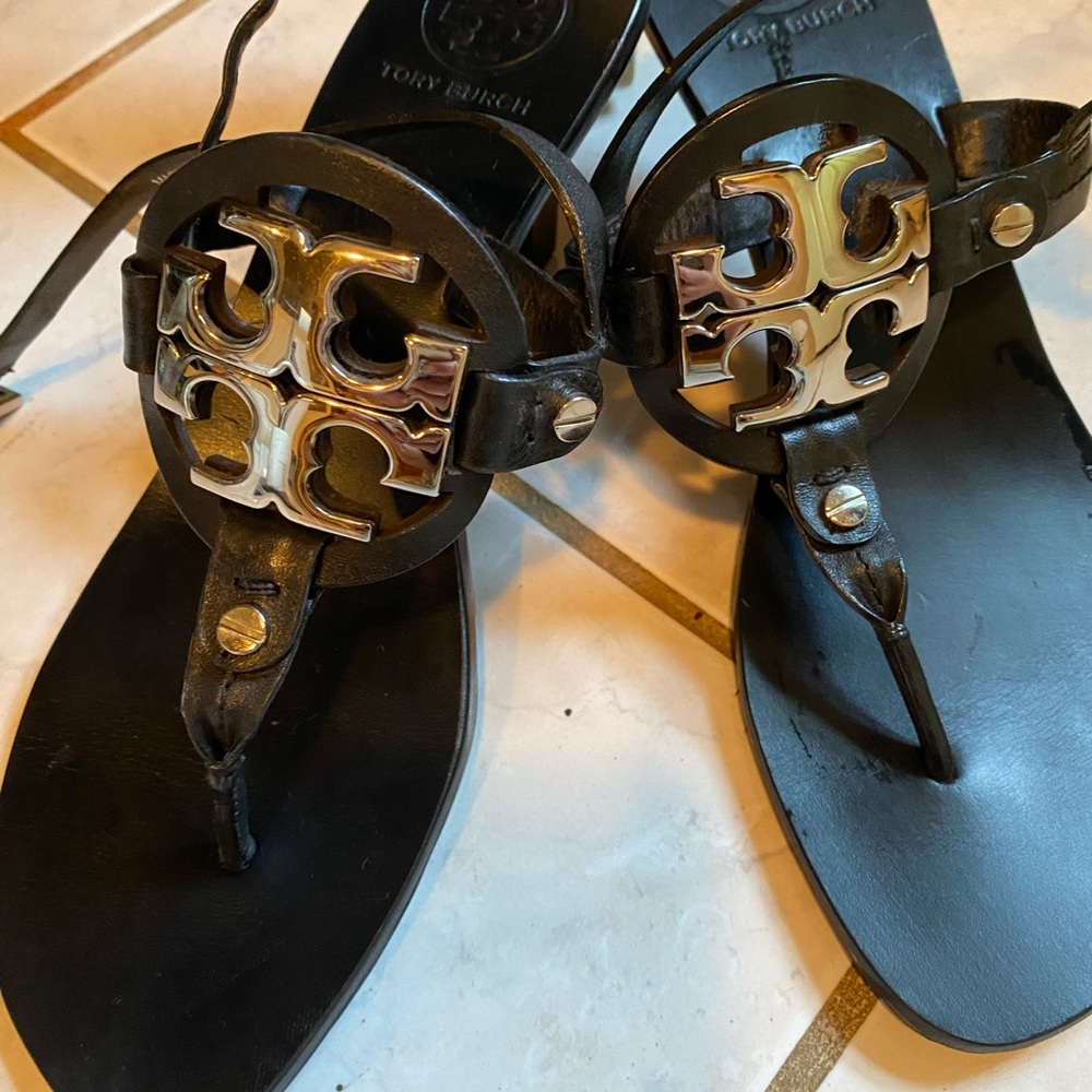 Brand new Tory Burch black half inch heels size 7 1/2
